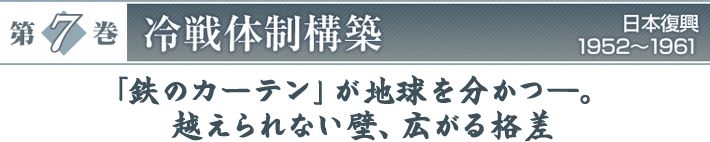 『第7巻　冷戦体制構築　日本復興　1952～1961』　「鉄のカーテン」が地球を分かつーー。越えられない壁、広がる格差