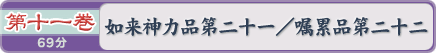 第十一巻　如来神力品第二十一／嘱累品第二十二　６９分