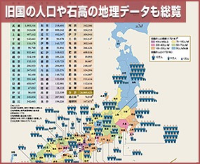 旧国の人口や石高の地理データも総覧