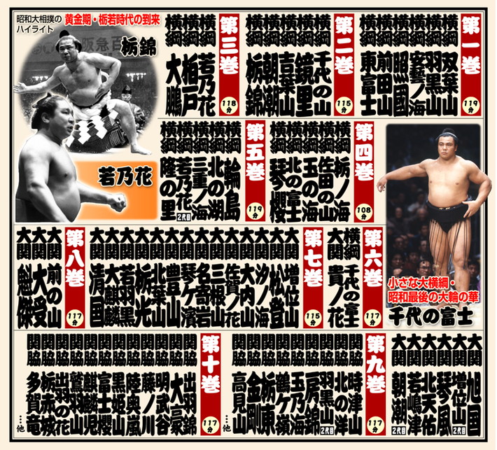 大相撲大全集 昭和の名力士 DVD 10枚セット 大相撲大全集 昭和の名力士7