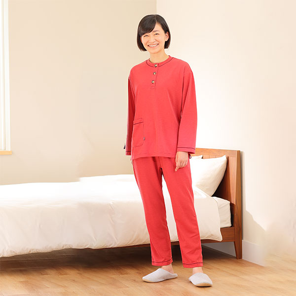 磁気パジャマ(上だけ/下だけ 単品) トップス(ボルドー) S