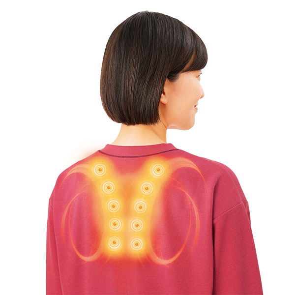 磁気パジャマ(上だけ/下だけ 単品) トップス(ボルドー) S