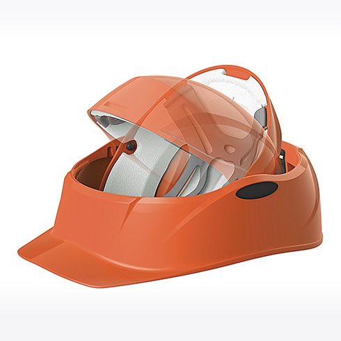 収納式防災ヘルメット