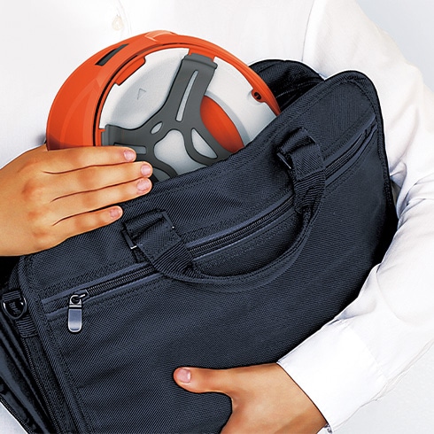 収納式防災ヘルメット