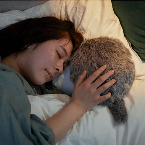 しっぽクッションPetit Qoobo（プチ・クーボ） グリ（灰色）