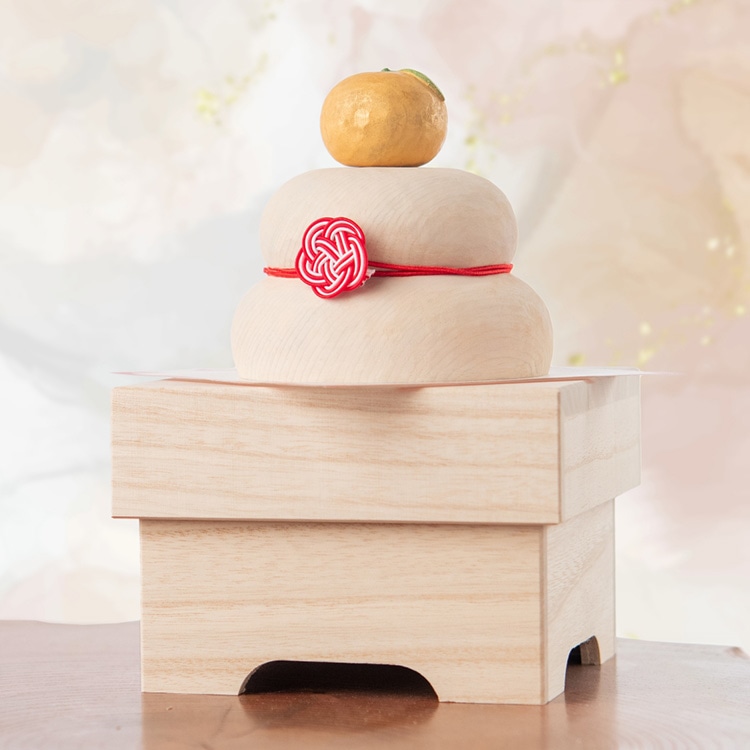 宝来宝来神社御祈祷 永世木彫り鏡餅（大サイズ） ｜【公式】ユーキャン