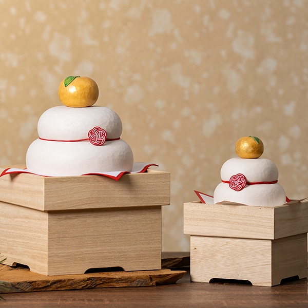宝来宝来神社御祈祷 永世木彫り鏡餅（大サイズ） ｜【公式】ユーキャン