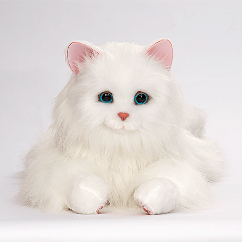 しっぽふりふり あまえんぼうねこちゃん ホワイト