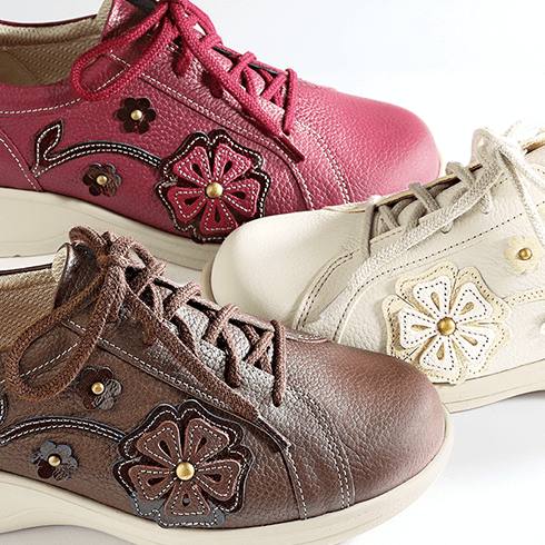 5Eエレガントスニーカー ブラウン 22.5cm