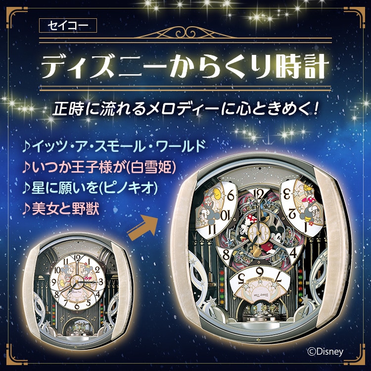セイコー ディズニー壁掛け時計（FW563A)