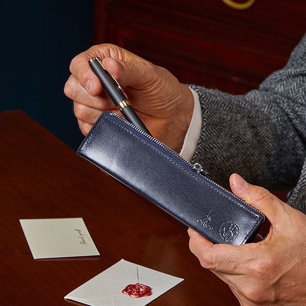 イタリアンレザー ペンケース