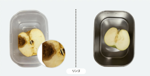 一般的なプラスチック容器とFrelloの比較