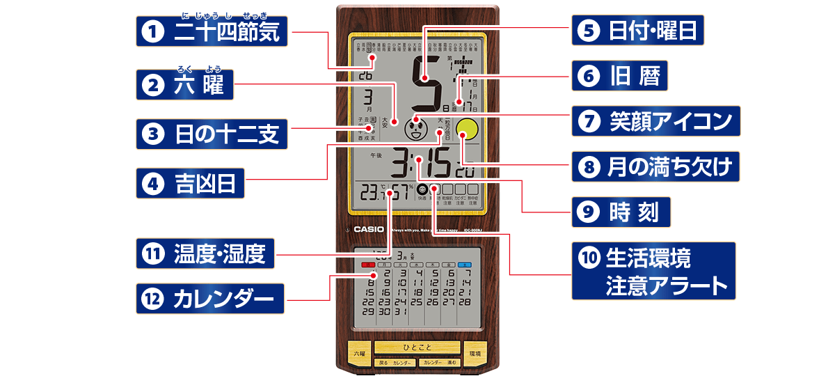公式】ユーキャンの通販ショップ カシオ多機能カレンダー時計