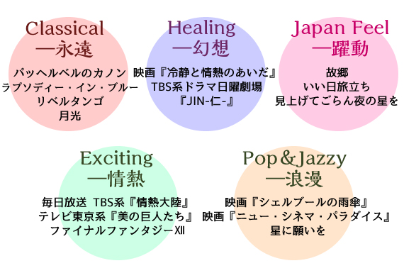classical healing japanfeel exciting pop&jazzy